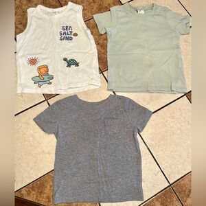 Baby Boy’s H&M & Garanimals Bundle of size 12 Months Tops 1 Tank & 2 T-Shirts